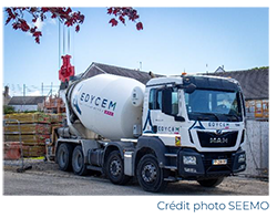 2024 05 22 EDYCEM Du beton a empreinte carbone reduite pour les logements collectifs le cottage a ploemeur camion